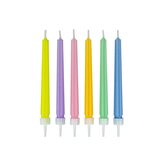 Świeczki ryflowane dekoracja ciasta 6szt