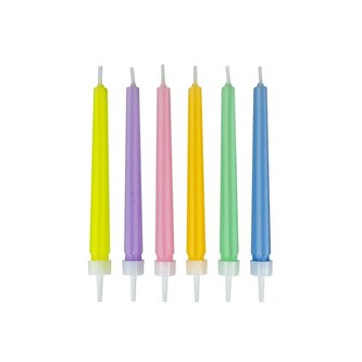 Świeczki ryflowane dekoracja ciasta 6szt