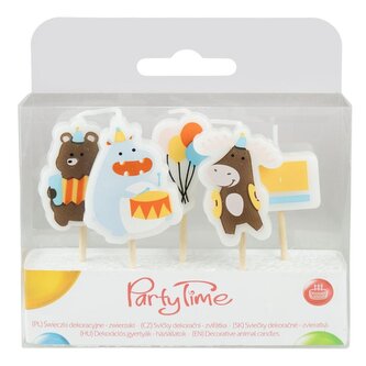 Świeczki dekoracyjne zwierzaki 5szt