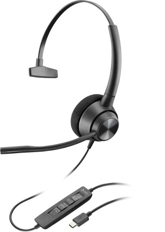 HP Poly EncorePro 310 USB-C Monoaural Headset TAA 214569-01 HP Poly EncorePro 310 USB-C Monoaural Headset TAA 214569-01