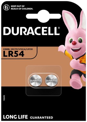Baterie Duracell, LR54, blistr, 2-pack, 42467