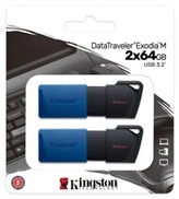 Kingston 64GB USB3.2 Gen 1 DataTraveler Exodia M (black + Blue) - 2 kusy