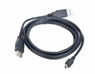 GEMBIRD Kabel propojovací USB 2.0, Dual pro extra napájení Y,  A-MINI 5PM, 0,9m CCP-USB22-AM5P-3