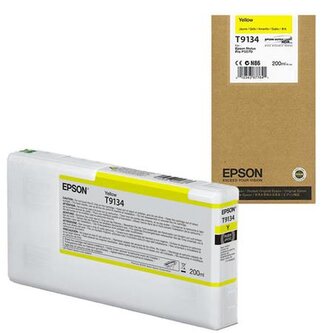 Epson T9134 Yellow Ink Cartridge (200ml) C13T913400 - originální
