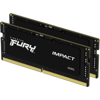 Kingston - 16GB 4800MT/S DDR5 CL38 SODIMM (Kit of 2) FURY Impact