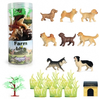 WOOPIE 47092 Zestaw figurek Piesek 16 szt. Farma