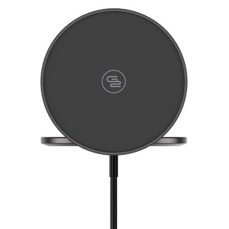 GoGEN s MagSafe funkcí a kovovým držákem Bezdrátová nabíječka, černá