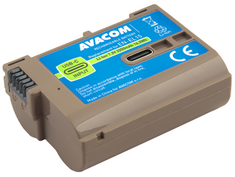 AVACOM baterie - Nikon EN-EL15 vstup USB-C Li-Ion 7.2V 2250mAh 16.2Wh AVACOM baterie - Nikon EN-EL15 vstup USB-C Li-Ion 7.2V 2250mAh 16.2Wh