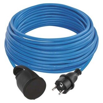 EMOS Počasí odolný prodlužovací kabel 20 m / 1 zásuvka / modrý / silikon / 230 V / 1,5 mm2