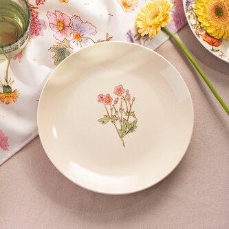 Talíř MEADOW FLOWERS | dezertní talíř s růžovými květy | 19 cm | 737565