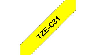 Brother TZE-C31,  signální žlutá / černá