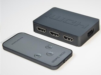 PremiumCord HDMI switch 3:1 plastový s dálkovým ovladačem