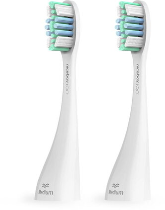 Niceboy ION Sonic Pro UV toothbrush heads 2 pcs Medium white Niceboy ION Sonic Pro UV toothbrush heads 2 pcs Medium white