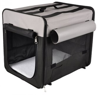 Flamingo Přepravka pro psy Smart Top Plus  černo-šedá 64x46x53cm