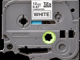 Brother TZe-231CIV, bílá černá (12mm, laminovaná)