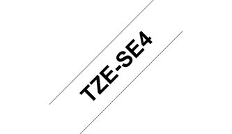 Brother TZE-SE4,  bílá / černá - security tape
