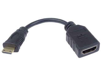 PremiumCord Flexi adaptér HDMI Typ A samice - mini HDMI Typ C samec pro ohebné zapojení