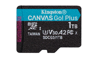 Kingston 1TB microSDXC Canvas Go Plus 170R A2 U3 V30 Single Pack w o ADP