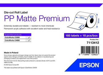 Epson PP Matte Label Premium, 102mm x 152mm, 185 Labels