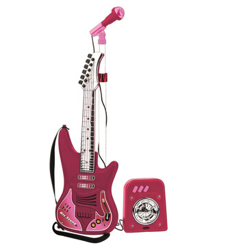 Reig rocková elektrická kytara růžová