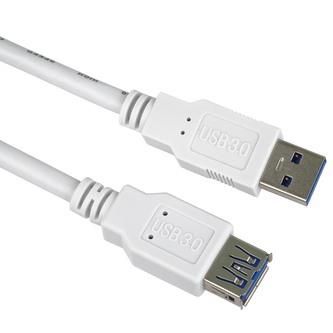 PremiumCord Prodlužovací kabel USB 3.0 Super-speed 5Gbps  A-A, MF, 9pin, 0,5m bílá