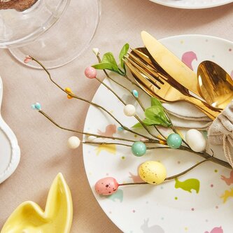 Velikonoční větvička | TAZIA | s barevnými vajíčky malá | 30 cm | 844602