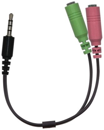 Genius audio adaptér 2x female 3,5mm jack na 1x male 3,5" jack