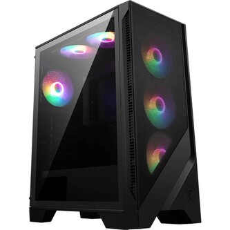 MSI skříň MAG FORGE 120A AIRFLOW bez zdroje levé temperované sklo 6x 120 mm A-RGB fan 2x USB3.2 černá MSI skříň MAG FORGE 120A AIRFLOW bez zdroje levé temperované sklo 6x 120 mm A-RGB fan 2x USB3.2 černá