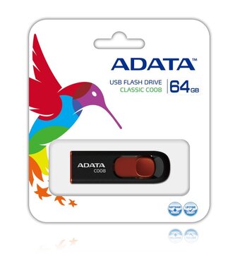 ADATA F C008 64GB - USB Flash Disk, černo červená