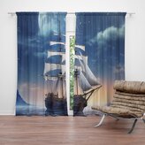 Závěs Plachetnice mezi horami: 2ks 140x250cm