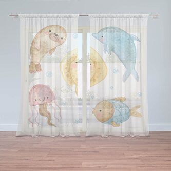 Záclony Podmořská parta: 2ks 150x250cm