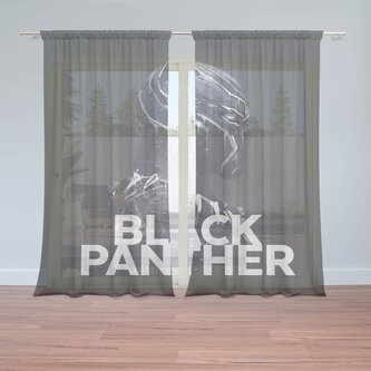 Záclony BLACK PANTHER z profilu Černý: 2ks 150x250cm Záclony BLACK PANTHER z profilu Černý: 2ks 150x250cm