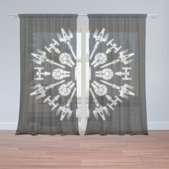 Záclony Star Wars Vesmírné lodě: 2ks 150x250cm Záclony Star Wars Vesmírné lodě: 2ks 150x250cm