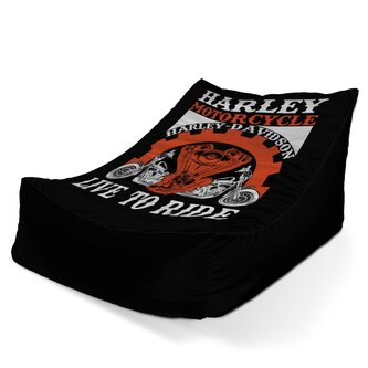 Sedací vak Lounge Harley-Davidson Live to ride: 120 x 100 x 80 cm