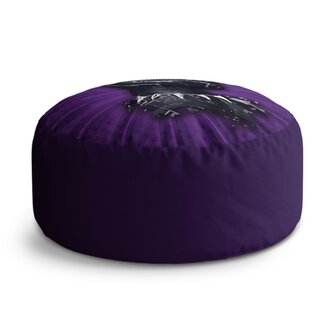 Taburet Circle BLACK PANTHER z profilu Fialový: 38x48 cm