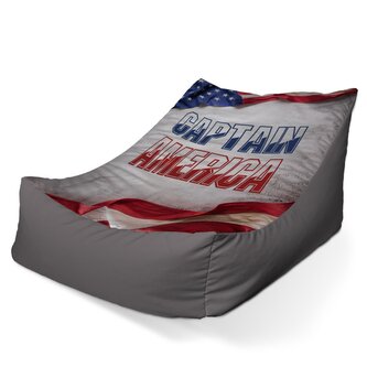 Sedací vak Lounge Kapitán Amerika Vlajka: 120 x 100 x 80 cm