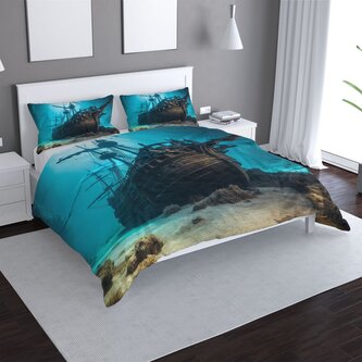 Povlečení Vrak dřevěné lodi na dně moře: 140x200 / 90x70 Povlečení Vrak dřevěné lodi na dně moře: 140x200 / 90x70