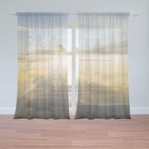Záclony Křídlo letadla nad mraky: 2ks 150x250cm