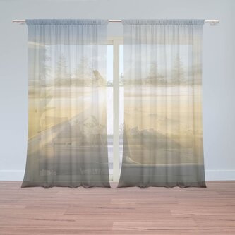 Záclony Křídlo letadla nad mraky: 2ks 150x250cm Záclony Křídlo letadla nad mraky: 2ks 150x250cm