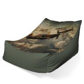 Sedací vak Lounge Stíhačky Spitfire v letecké bitvě: 120 x 100 x 80 cm