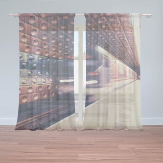 Záclony Metro v barevné stanici: 2ks 150x250cm Záclony Metro v barevné stanici: 2ks 150x250cm