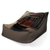 Dětský sedací vak Lounge Historická červená tramvaj: 80 x 95 x 50 cm