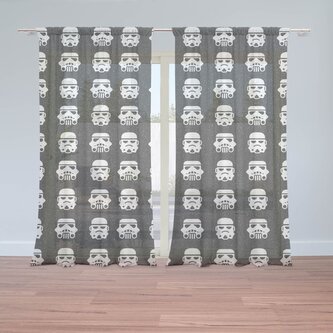 Záclony Star Wars Stormtrooper Pattern: 2ks 150x250cm