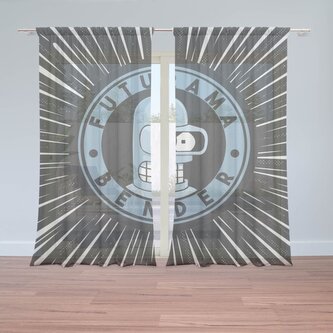 Záclony Futurama Bender Vesmír: 2ks 150x250cm