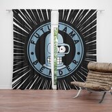 Závěs Futurama Bender Vesmír: 2ks 140x250cm