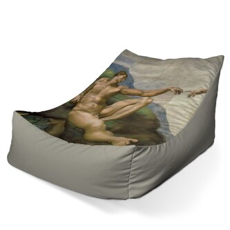 Dětský sedací vak Lounge Stvoření Adama - Michelangelo Buonarroti: 80 x 95 x 50 cm