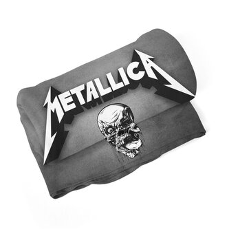 Deka METALLICA Lebka Šedá: 150x120 cm