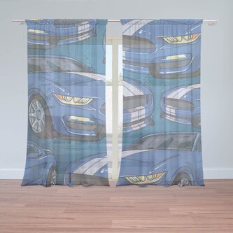 Záclony Mustang Pattern: 2ks 150x250cm Záclony Mustang Pattern: 2ks 150x250cm