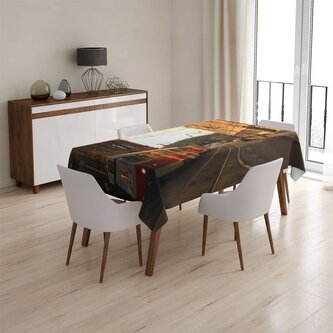 Ubrus Tramvaj v historickém městě: 145x240 cm Ubrus Tramvaj v historickém městě: 145x240 cm