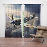 Závěs Stíhačka Spitfire: 2ks 140x250cm